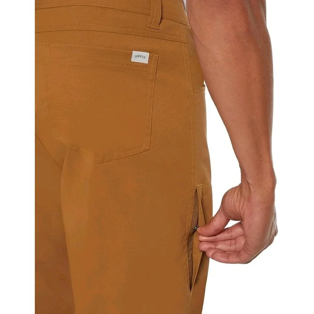 Orvis Men's‎ Fleece Lined Stretch Pants~Tan~Size 40×30~NWT